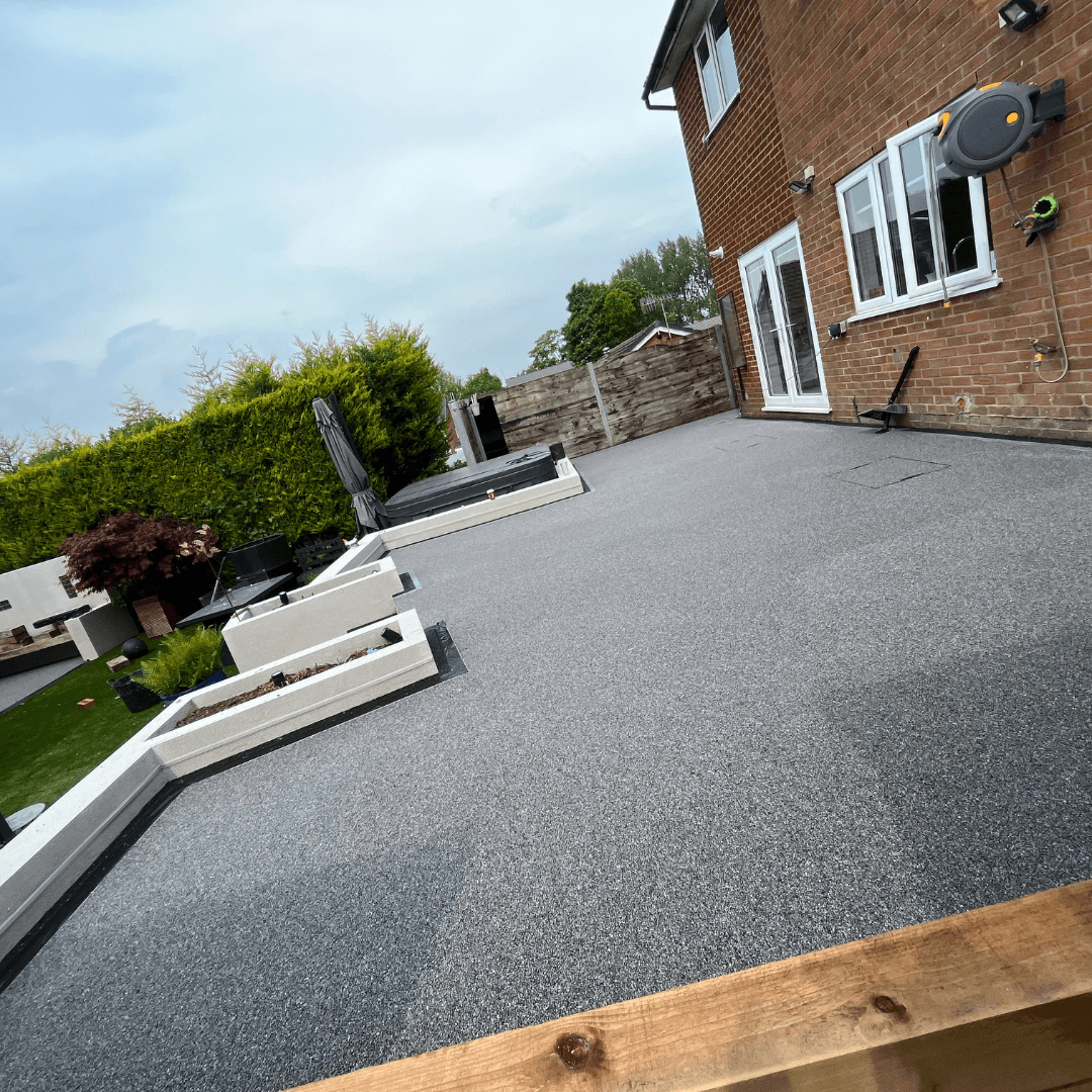 Grey Resin bound surface