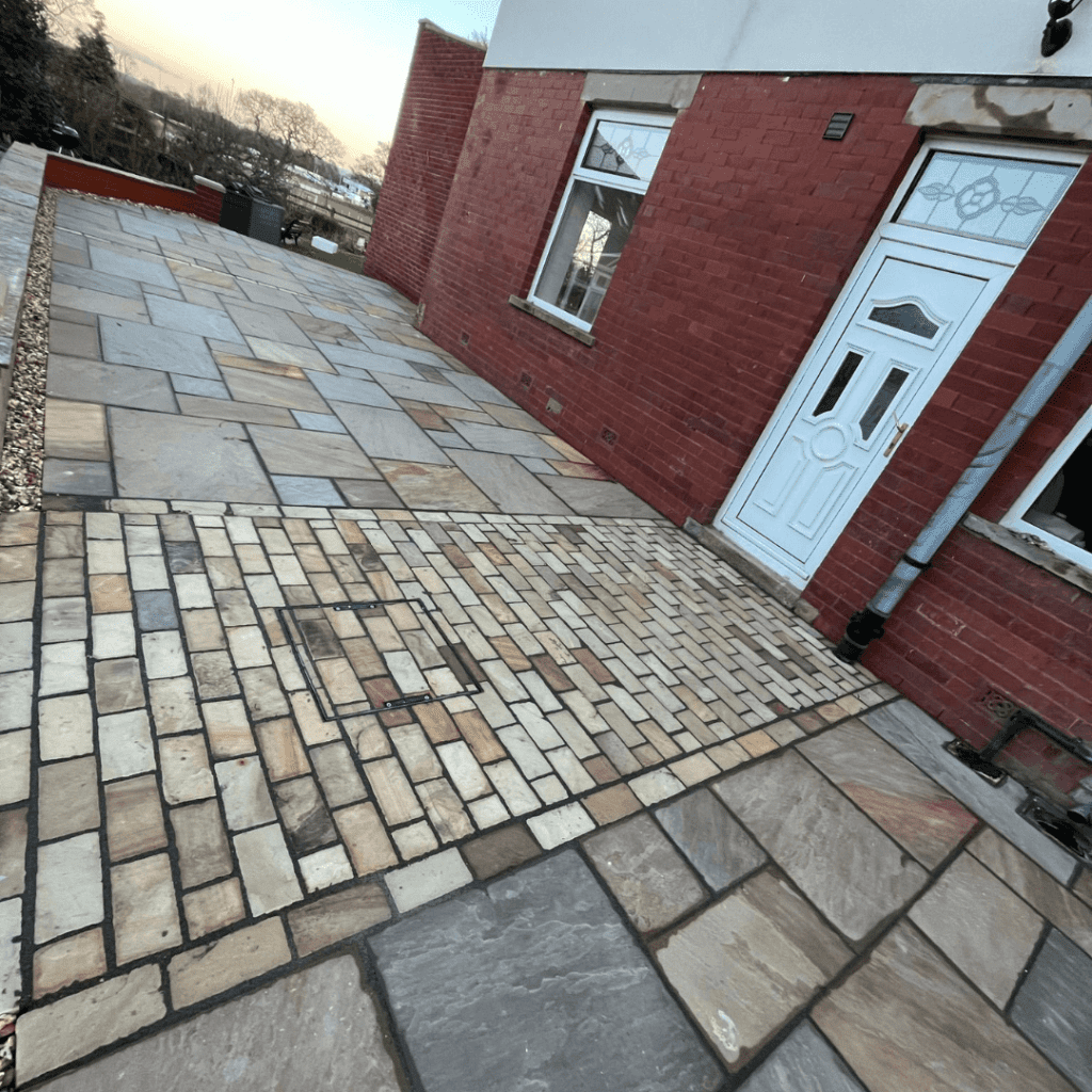Indian stone and block paving