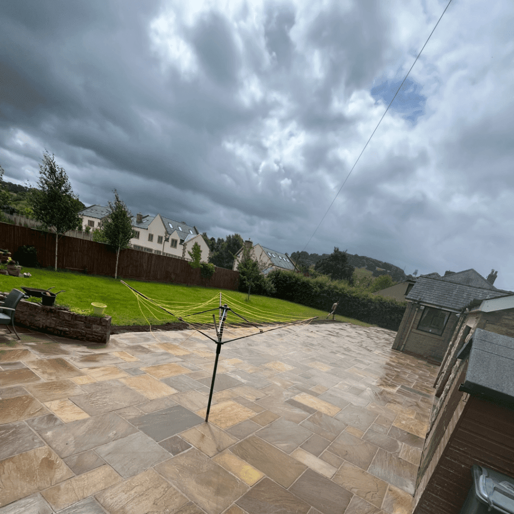 Rear Indian Stone Patio
