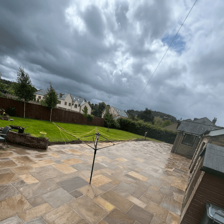 Rear Indian Stone Patio